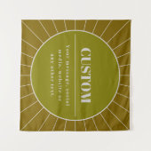 ユニークレトロインスパイア編集可能デザインテンプレート タペストリー (正面(横))