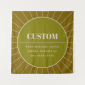 ユニークレトロインスパイア編集可能デザインテンプレート タペストリー (正面)