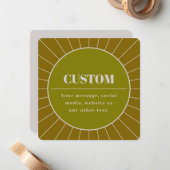 ユニークレトロインスパイア編集可能デザインテンプレート ノートカード (正面/裏面インサイチュ)