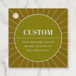 ユニークレトロインスパイア編集可能デザインテンプレート フェイバータグ