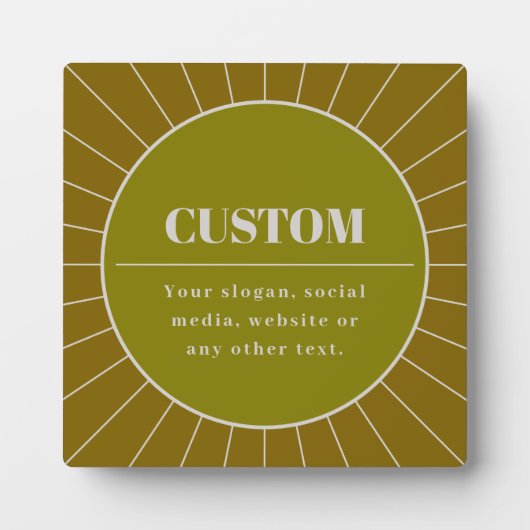 ユニークレトロインスパイア編集可能デザインテンプレート フォトプラーク (正面)