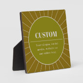 ユニークレトロインスパイア編集可能デザインテンプレート フォトプラーク (正面)