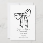 ユニークレトロボウズ日付の保存招待状 招待状 (正面)