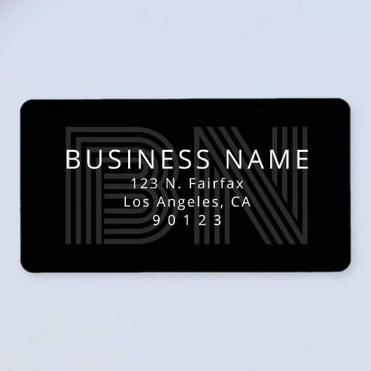 ユニークレトロモノグモダンラム差出人住所 ラベル