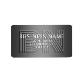 ユニークレトロモノグモダンラム差出人住所 ラベル (正面)