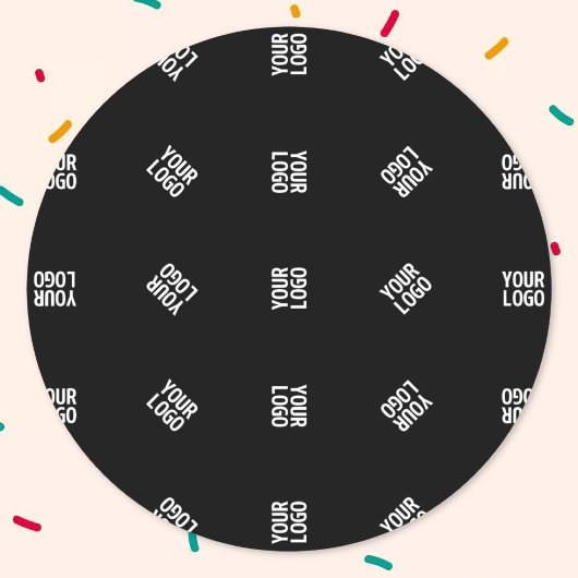 ユニークロモダンゴのパターンテンプレート | ブラック ラウンドシール