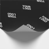 ユニークロモダンゴのパターンテンプレート | ブラック ラッピングペーパー (角)