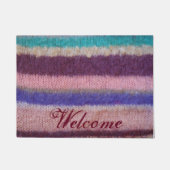 ユニークヴィンテージおもしろいクレロストライプー ドアマット (正面)