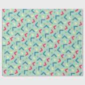 ユニークヴィンテージイニシャル放射母の日 ラッピングペーパー (フラット)