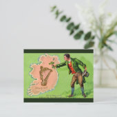 ユニークヴィンテージイラストレーション-エリン島 ポストカード (スタンド正面)