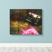 ユニークヴィンテージカメラ キャンバスプリント (インサイチュ (ウッドフロア))