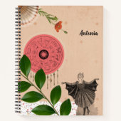 ユニークヴィンテージコレージおもしろいカラフルガーリー モダン ノートブック (正面)