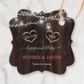 ユニークヴィンテージストリングライツオールドバーン婚約 フェイバータグ (裏面)