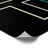 ユニークヴィンテージチェス考えピースカラフル ポスター (角)