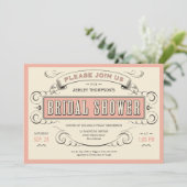 ユニークヴィンテージブライダルシャワー招待状 招待状 (スタンド正面)