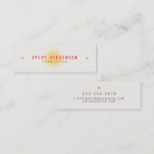 ユニークヴィンテージレトロスタータイポグラフィ スキニー名刺 (正面/裏面)