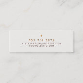 ユニークヴィンテージレトロスタータイポグラフィ スキニー名刺 (裏面)