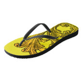 ユニークヴィンテージ旋回グラデーション金ゴールドデザイン ビーチサンダル (アングル)