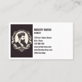 ユニークヴィンテージ理容師ショップ美容師エレガント 名刺 (裏面)