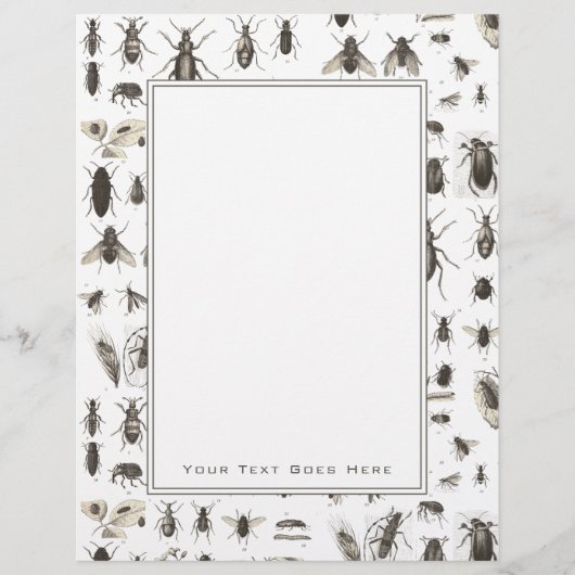 ユニークヴィンテージ虫と昆虫模様 (正面)