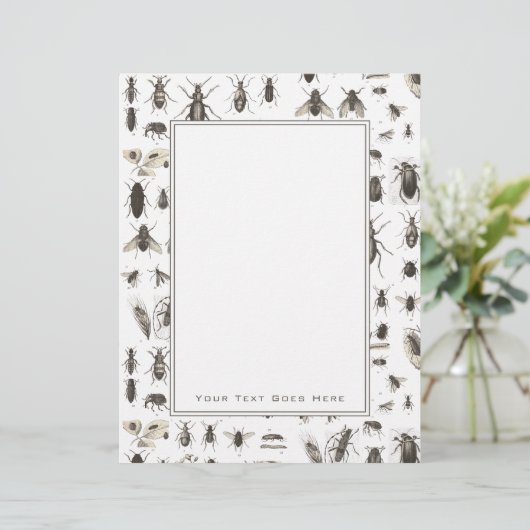 ユニークヴィンテージ虫と昆虫模様 (スタンド正面)