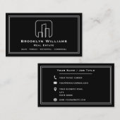 ユニーク不動産仲介業者実在エステートエージェント引越し新居 名刺 (正面/裏面)