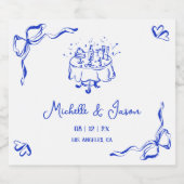 ユニーク予測できなお洒落手引き弓フランスの スパークリングワインラベル (シングルラベル)