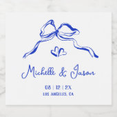 ユニーク予測できなお洒落手引き弓フランスの スパークリングワインラベル (シングルラベル)