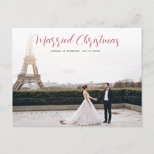 ユニーク休日発結婚表 ポストカード (正面)