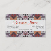 ユニーク先住民アメリカのインド族芸術パターン 名刺 (裏面)