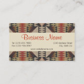 ユニーク先住民アメリカのインド族芸術パターン 名刺 (裏面)