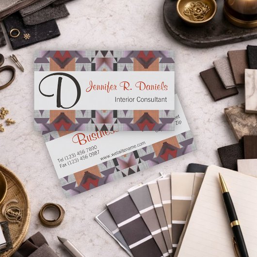 ユニーク先住民アメリカのインド族芸術パターン 名刺