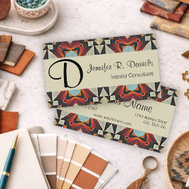 ユニーク先住民アメリカのインド族芸術パターン 名刺