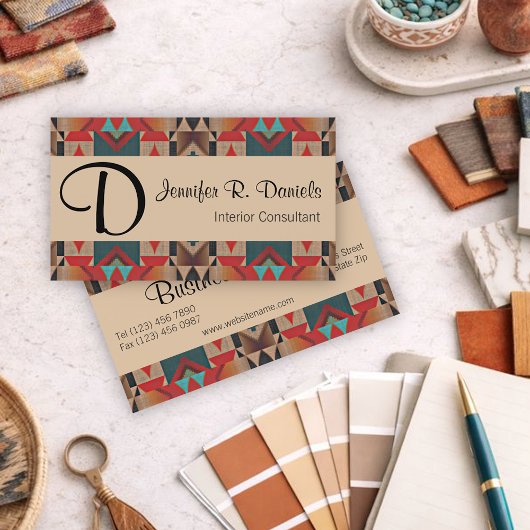 ユニーク先住民アメリカのインド族芸術パターン 名刺