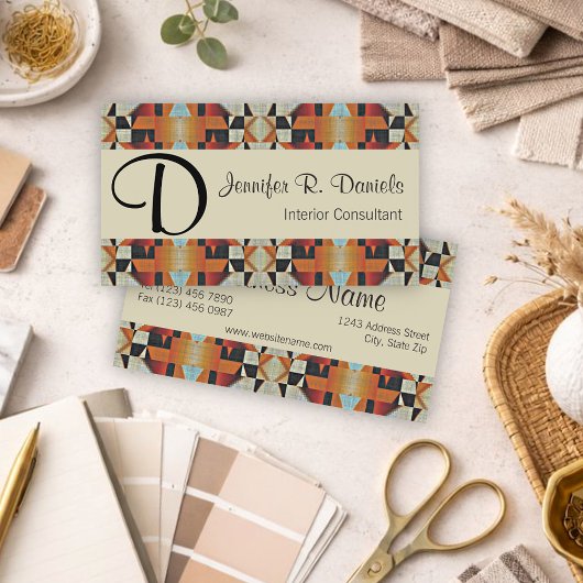 ユニーク先住民アメリカのインド族芸術パターン 名刺