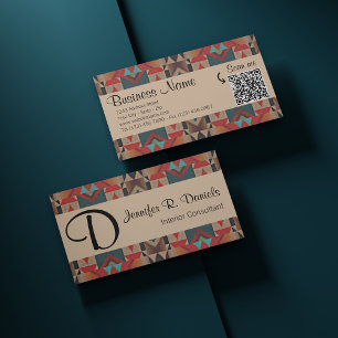 ユニーク先住民アメリカのインド族芸術パターン 名刺