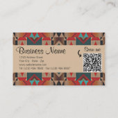 ユニーク先住民アメリカのインド族芸術パターン 名刺 (裏面)