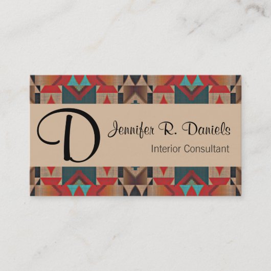 ユニーク先住民アメリカのインド族芸術パターン 名刺 (正面)