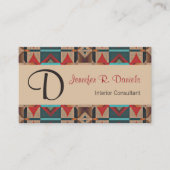 ユニーク先住民アメリカのインド族芸術パターン 名刺 (正面)