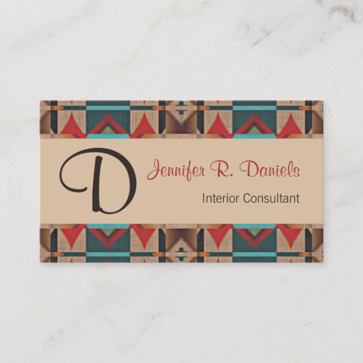 ユニーク先住民アメリカのインド族芸術パターン 名刺 (正面)