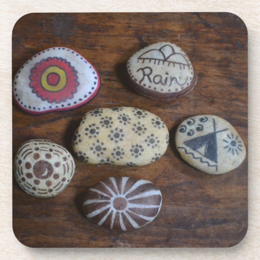 ユニーク先住民アメリカのフォーク記号 コースター (正面)