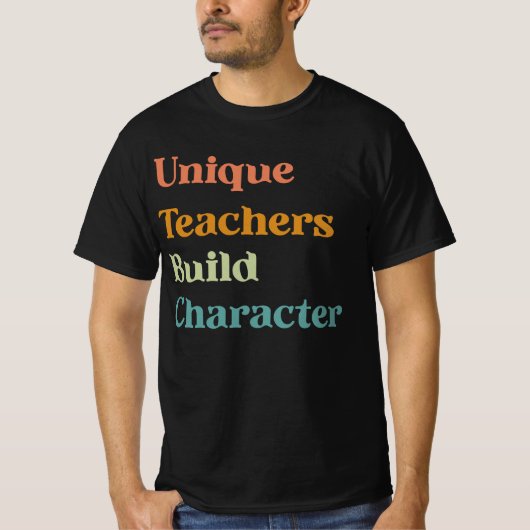 ユニーク先生構築キャラクター Tシャツ (正面)