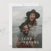 ユニーク写真の結婚サンキューカード サンキューカード (正面)