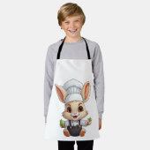 ユニーク動物愛好家アートキュートシェフバニー エプロン (着用した状態)