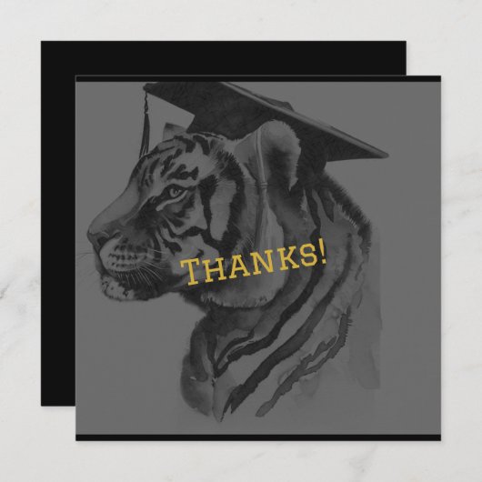 ユニーク卒業パーソナライズされたサンキューカード サンキューカード (正面/裏面)