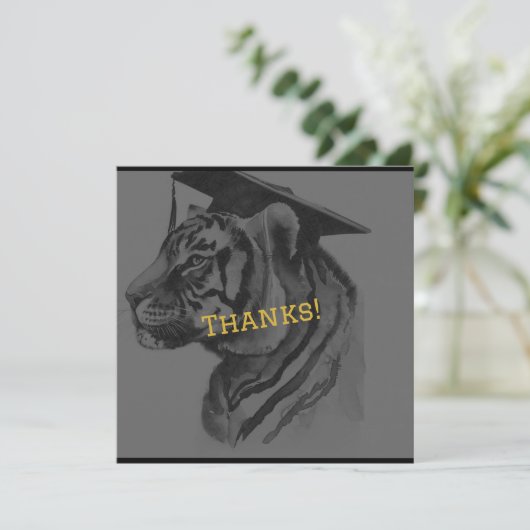 ユニーク卒業パーソナライズされたサンキューカード サンキューカード (スタンド正面)