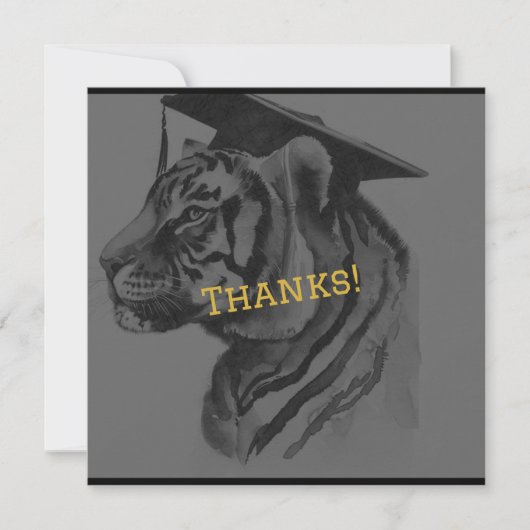 ユニーク卒業パーソナライズされたサンキューカード サンキューカード (正面)