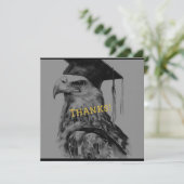 ユニーク卒業パーソナライズされたサンキューカード サンキューカード (スタンド正面)