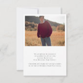 ユニーク卒業モダン卒業生2写真卒業 案内状 (裏面)