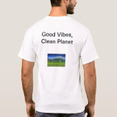 ユニーク占い地の地球に優しデザイン Tシャツ (裏面)